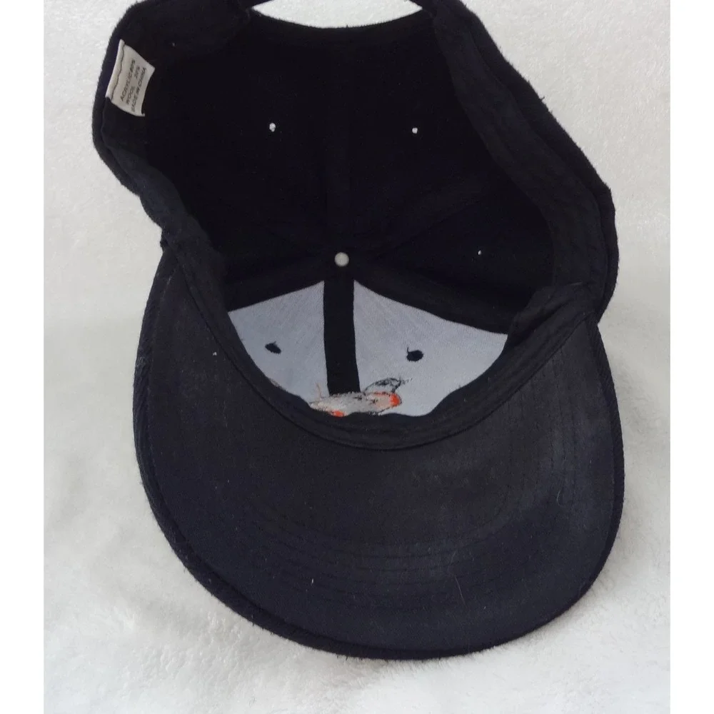 Baltimore Orioles Baseball Cap Hat Black Orange Embroidered Script Logo‎